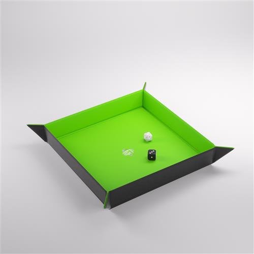 GGS60048ML - MAGNETIC DICE TRAY - SQUARE - BLACK/GREEN
