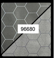 CHX 96680 - BATTLEMAT REVERSIBILE 60X66CM - BLACK GREY HEXES (2,54CM)