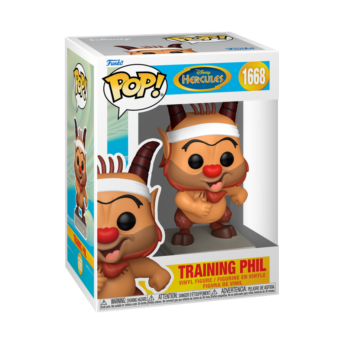 DISNEY - HERCULES 25TH ANNIVERSARY - POP FUNKO VINYL FIGURE 1668 TRAINING PHIL 9CM