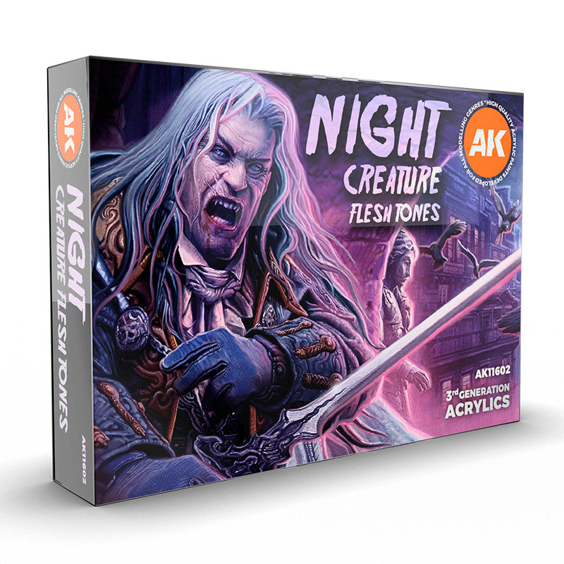 AK11602 - 3GEN ACRYLICS - NIGHT CREATURES FLESH TONES - SET DA 6 COLORI