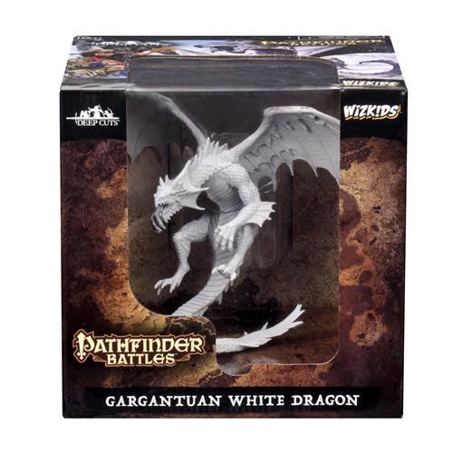 69170 - PATHFINDER BATTLE UNPAINTED MINIATURES - GARGANTUAN WHITE DRAGON