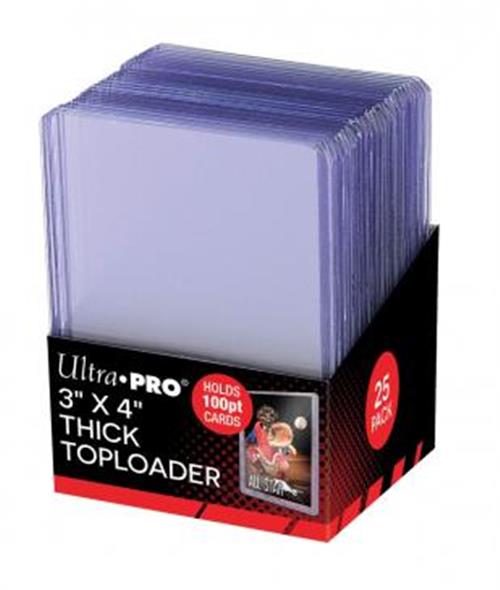 81846 - 25 TOPLOADER 3" X 4" - SUPER THICK 100PT