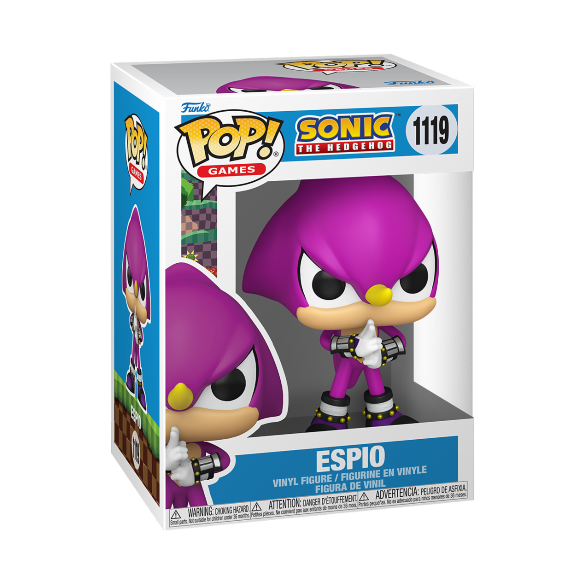 SONIC THE HEDGEHOG - POP FUNKO VINYL FIGURE 1119 ESPIO THE CHAMELEON 9CM