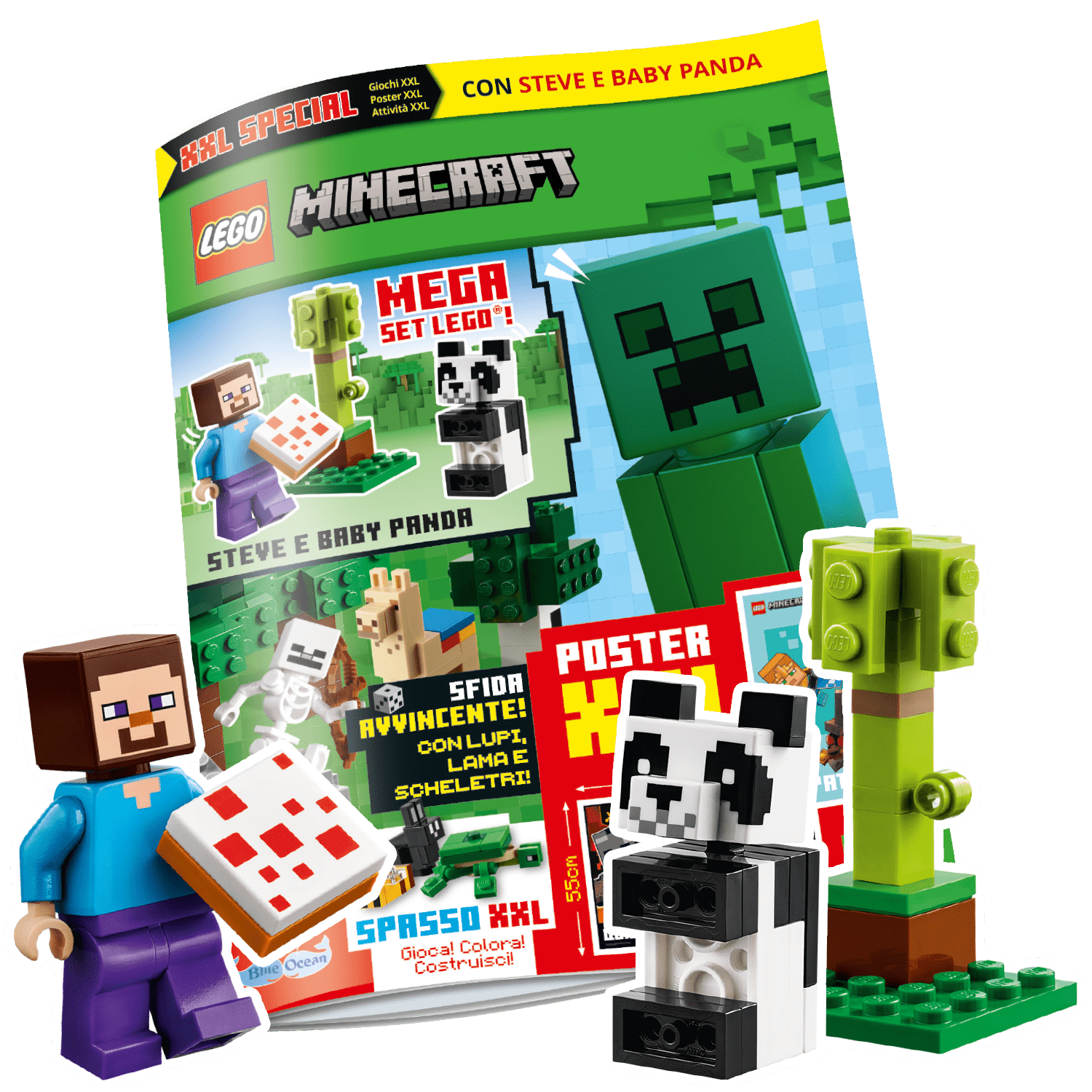 LEGO MINECRAFT SPECIALE N.3 - STEVE E BABY PANDA XXL