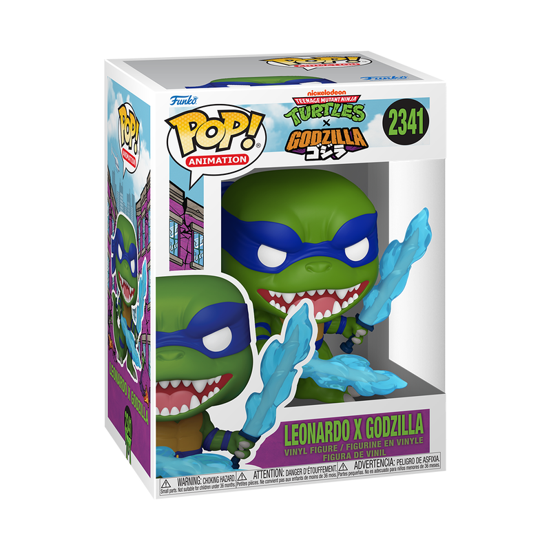 TMNT X GODZILLA - POP FUNKO VINYL FIGURE 2341 LEONARDO X GODZILLA 9CM