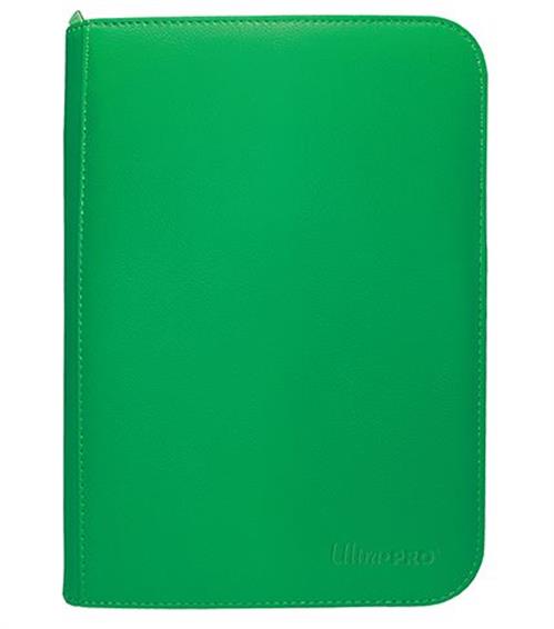 15893 - VIVID ZIPPERED 4-POCKET PRO-BINDER - GREEN