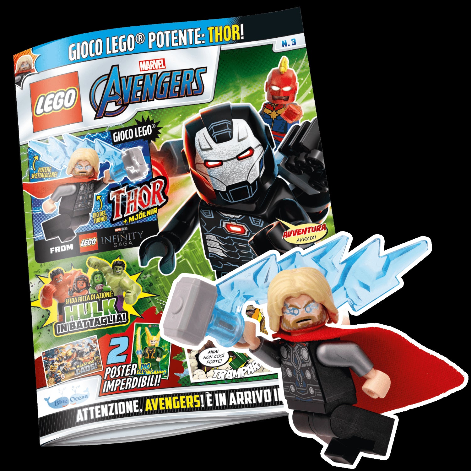 LEGO AVENGERS N.3 - THOR + MJOLNIR