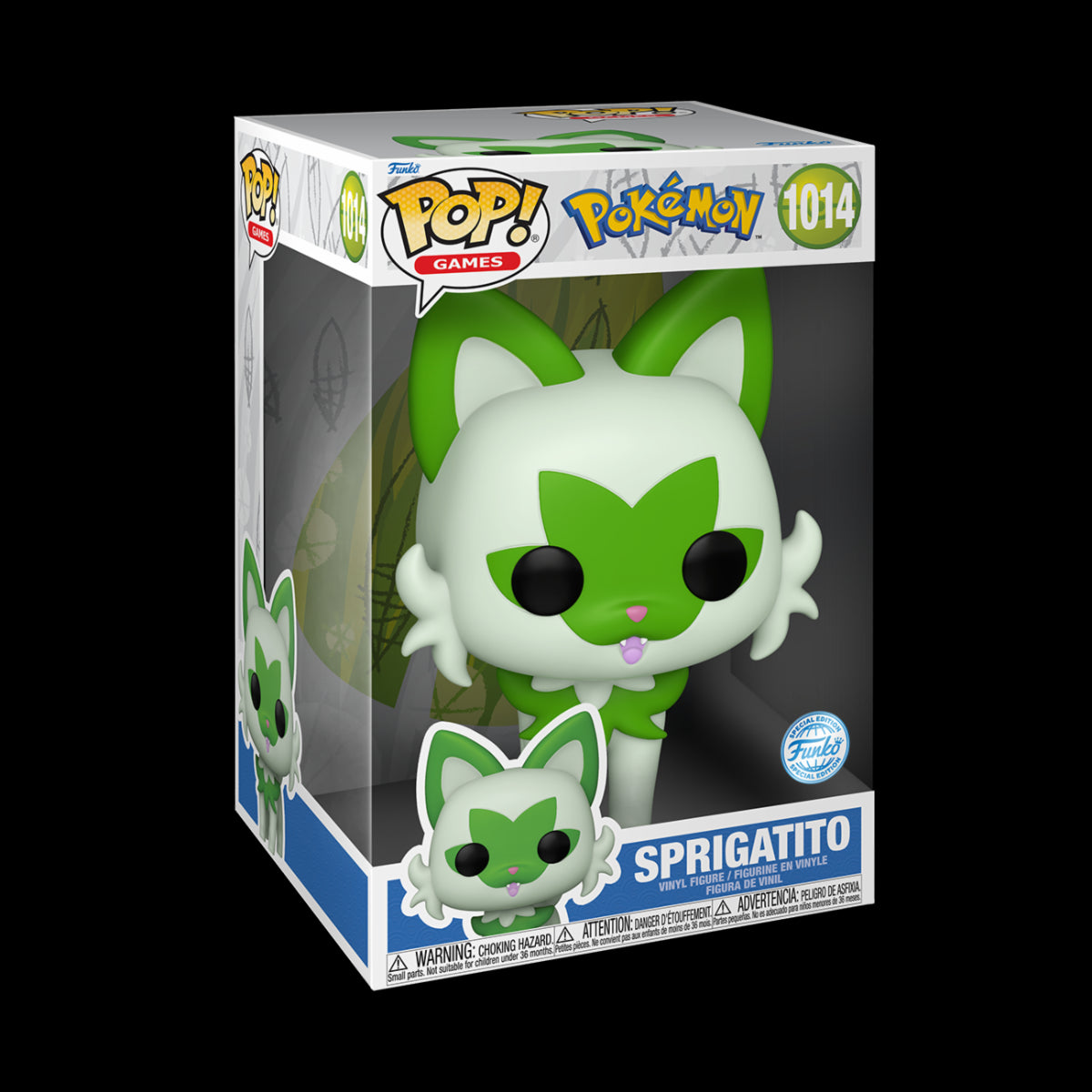 POKEMON - POP FUNKO JUMBO VINYL FIGURE 1014 SPRIGATITO (EMEA) 25CM