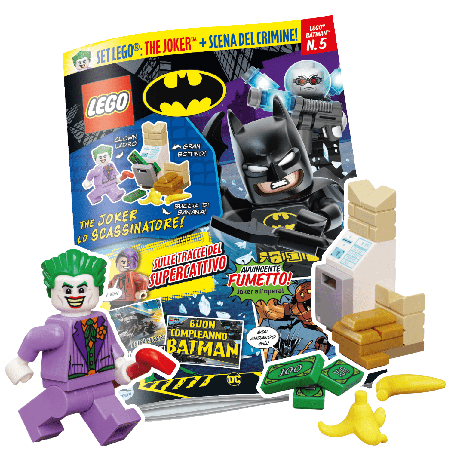 LEGO BATMAN N.5 - JOKER + SCENA DEL CRIMINE