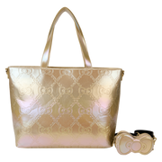 SANRIO - HELLO KITTY: 50TH ANNIVERSARY - TOTE BAG - METALLIC GOLD