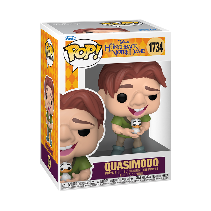 THE HUNCHBACK OF NOTRE DAME - POP FUNKO VINYL FIGURE 1734 QUASIMODO (WITH BIRD) 9CM