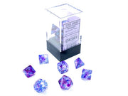 CHX 20557 - SET 7 DADI POLIEDRICI MINI - NEBULA NOCTURNAL/BLUE LUMINARY