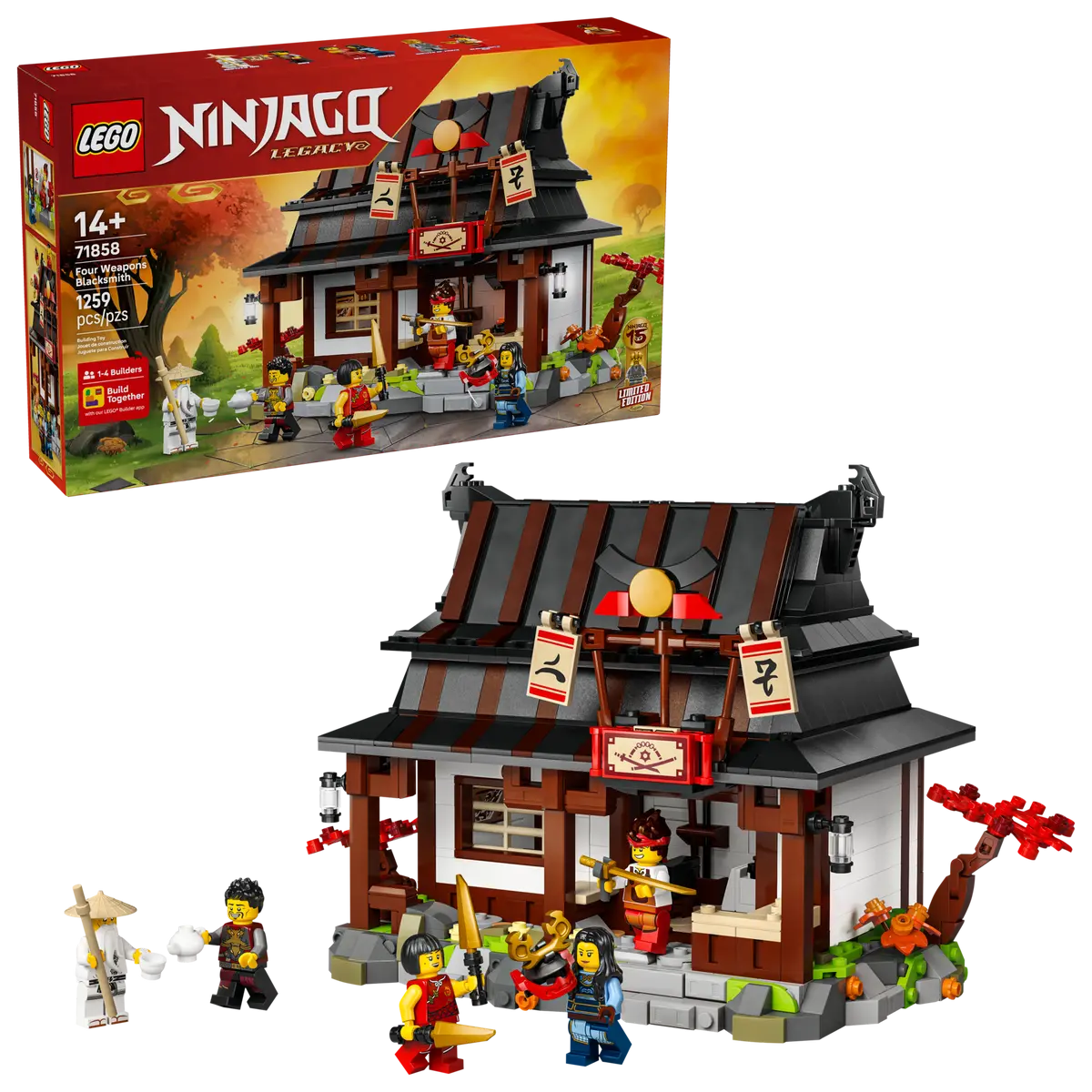 71858 - NINJAGO - LA BOTTEGA DELLE QUATTRO ARMI - 15ESIMO ANNIVERSARIO