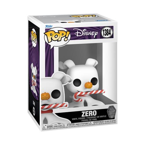 DISNEY - NIGHTMARE BEFORE CHRISTMAS: 30TH ANNIVERSARY - POP FUNKO VINYL FIGURE 1384 ZERO W/CANDYCANE 9CM