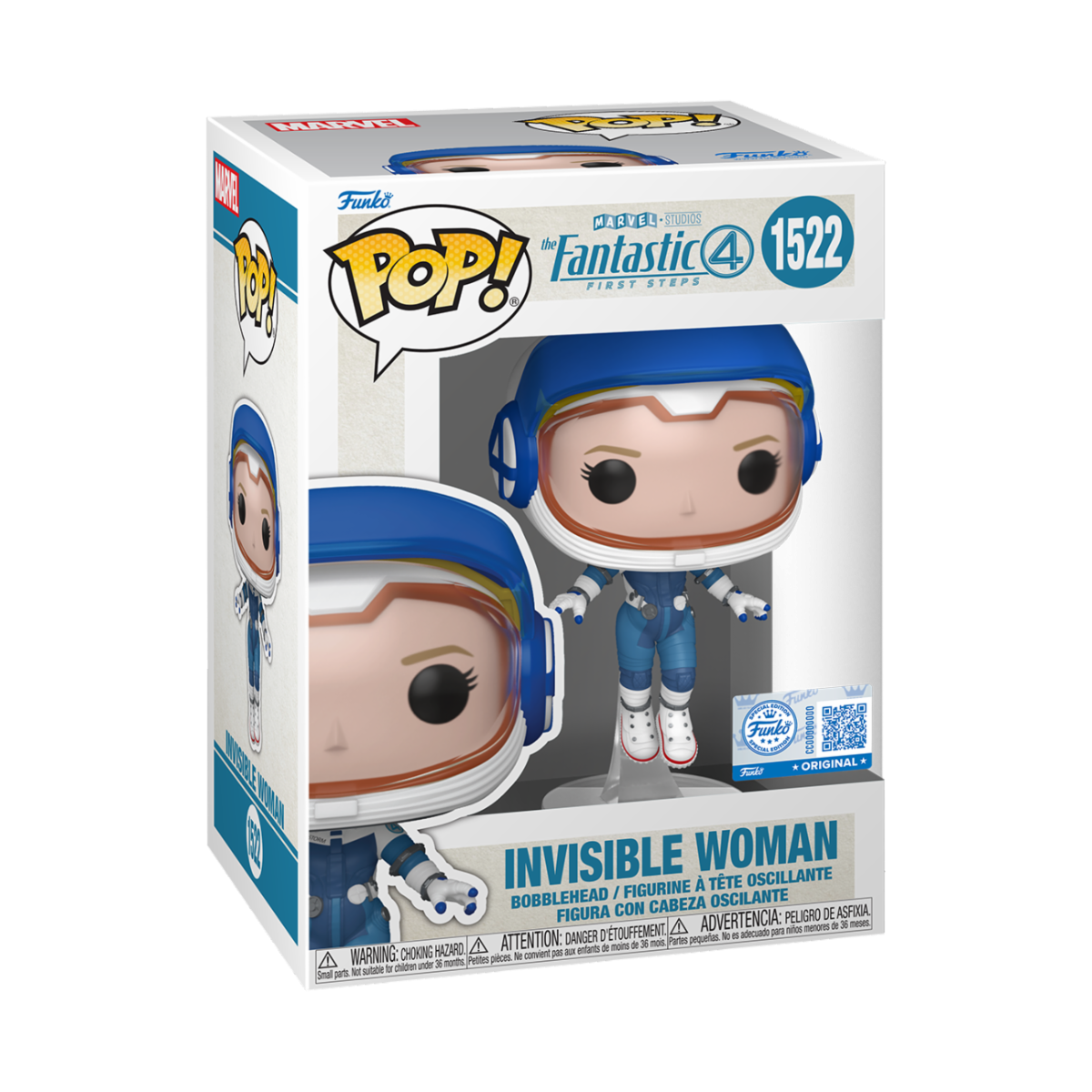 MARVEL: FANTASTIC FOUR - POP FUNKO VINYL FIGURE 1522 INVISIBLE WOMAN 9CM