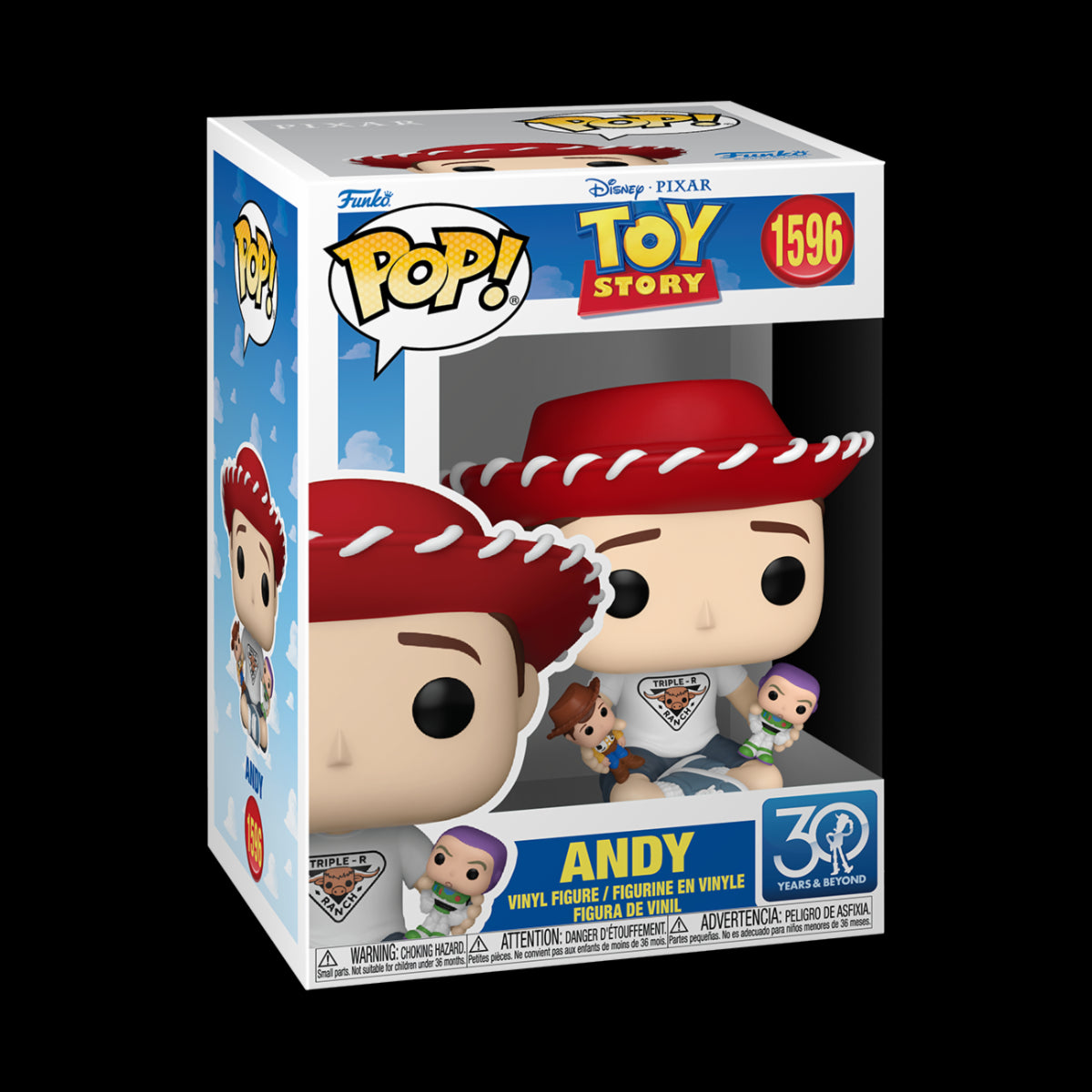 DISNEY - TOY STORY 30TH ANNIVERSARY - POP FUNKO VINYL FIGURE 1596 ANDY 9CM