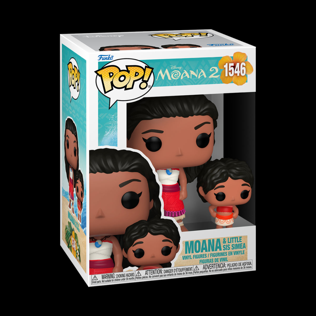 DISNEY: MOANA 2 - POP FUNKO VINYL FIGURE 1546 MOANA & LITTLE SIS SIMEA 9CM