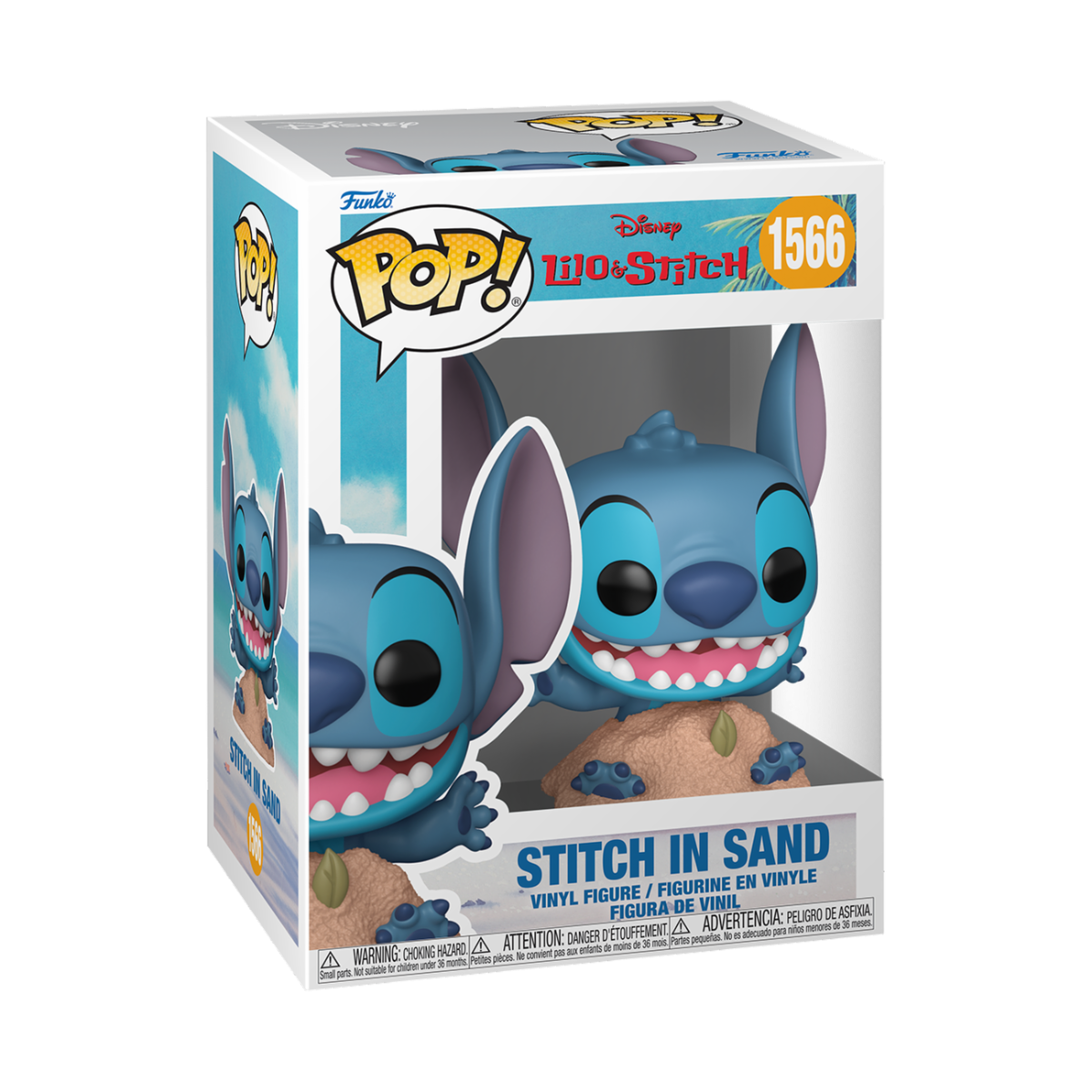 DISNEY: LILO & STITCH - POP FUNKO VINYL FIGURE 1566 STITCH IN SAND 9CM