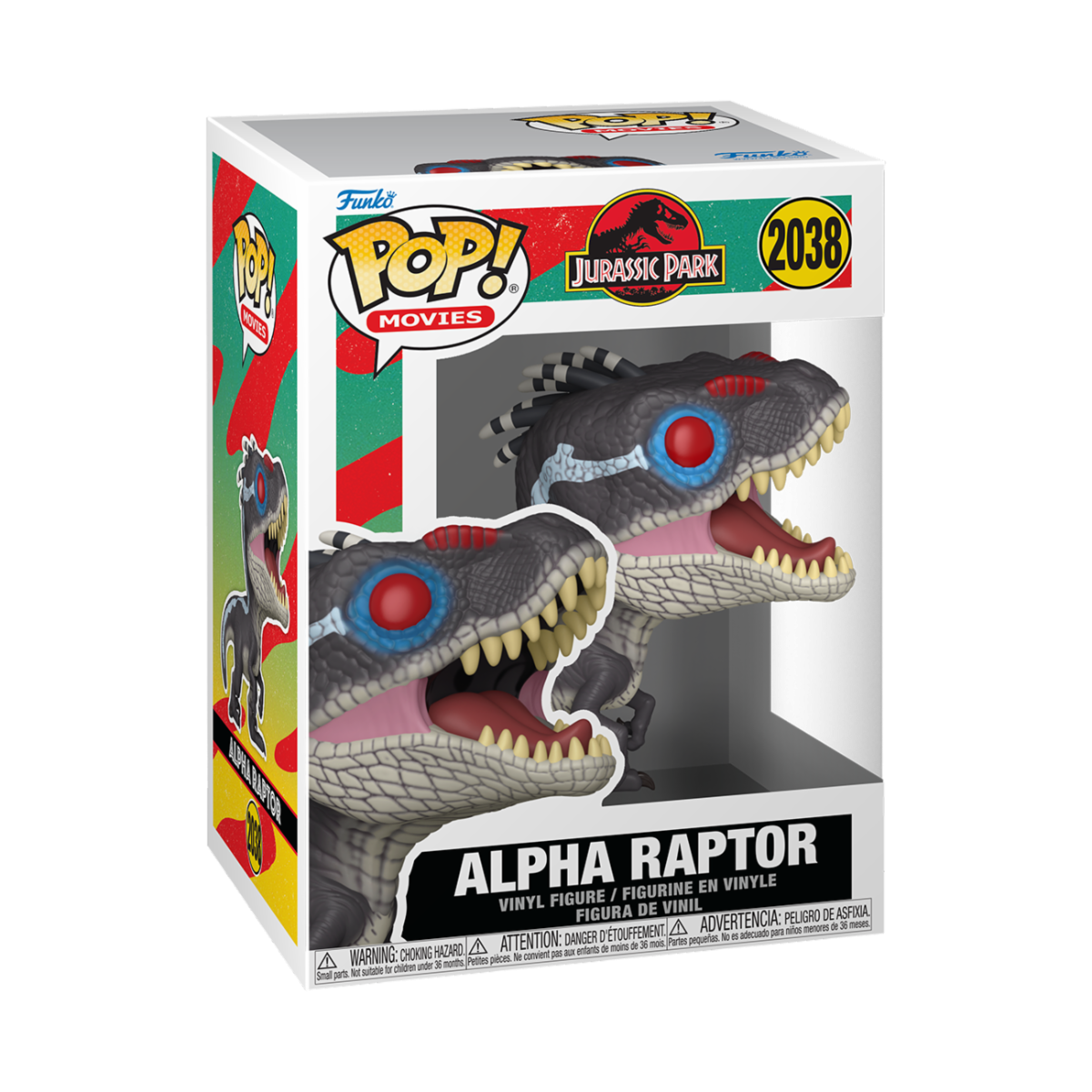 JURASSIC PARK S3 - POP FUNKO VINYL FIGURE 2038 ALPHA RAPTOR 9CM