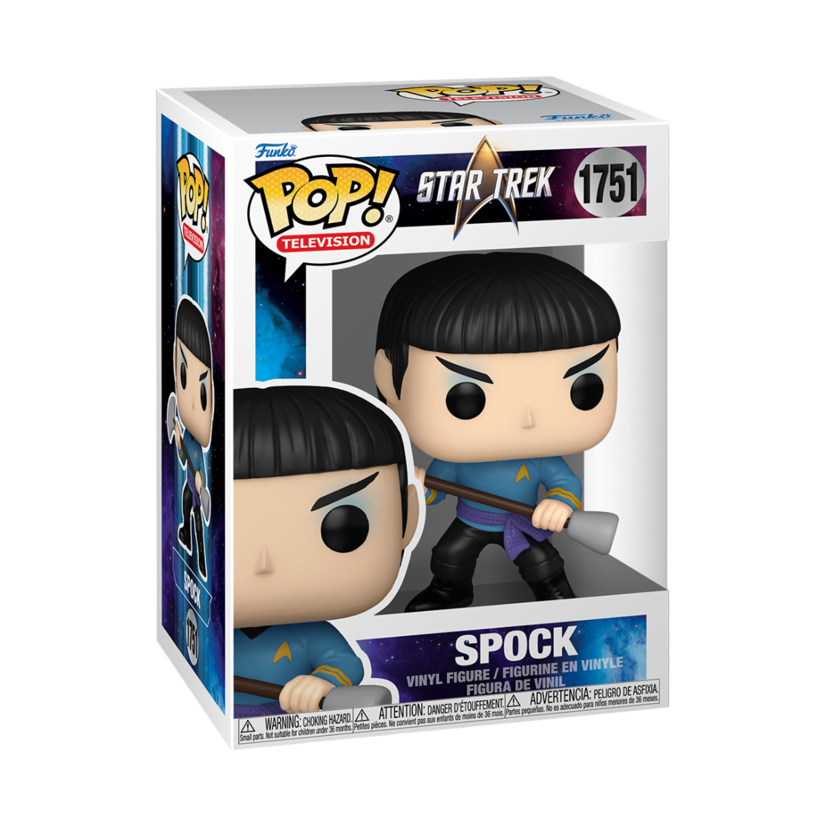 STAR TREK - POP FUNKO VINYL FIGURE 1751 SPOCK WITH WEAPON 9CM