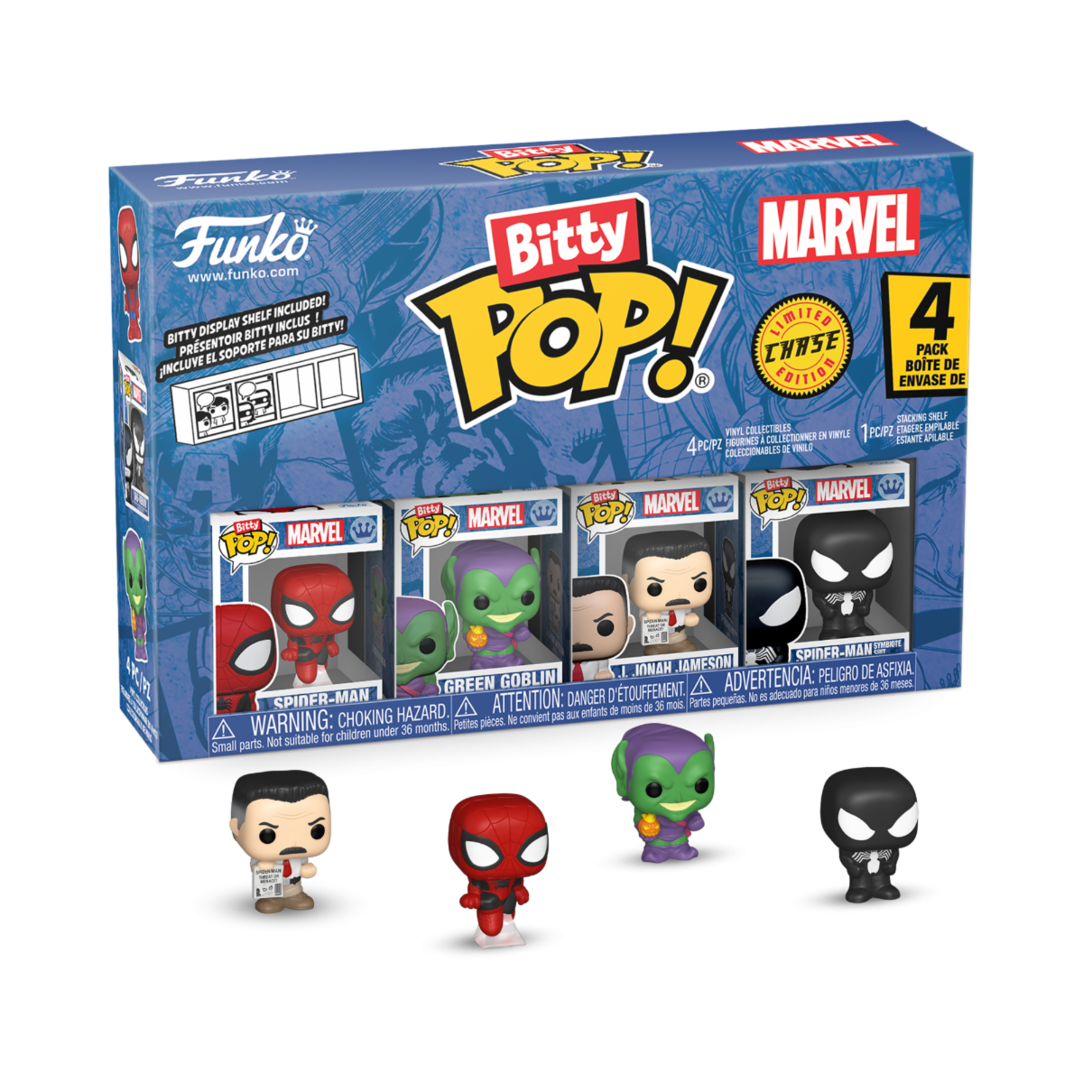 85701 - MARVEL: SPIDER-MAN - POP FUNKO BITTY VINYL FIGURE - SPIDER-MAN (4PK)