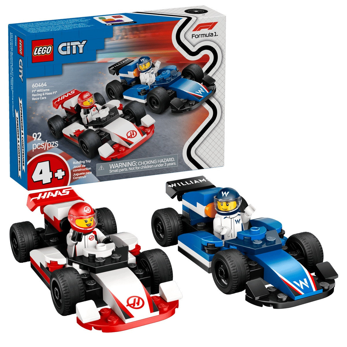 60464 - CITY FORMULA 1 - MONOPOSTO WILLIAMS RACING E HAAS F1®