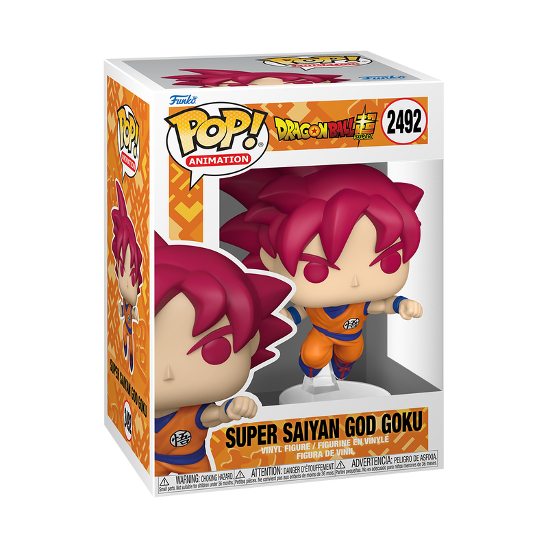 DRAGON BALL SUPER S9 - POP FUNKO VINYL FIGURE 2492 SUPER SAIYAN GOD GOKU (PUNCHING) 9CM