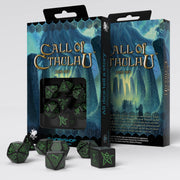 SCTH02 - SET 7 DADI - CALL OF CTHULHU NERO/VERDE