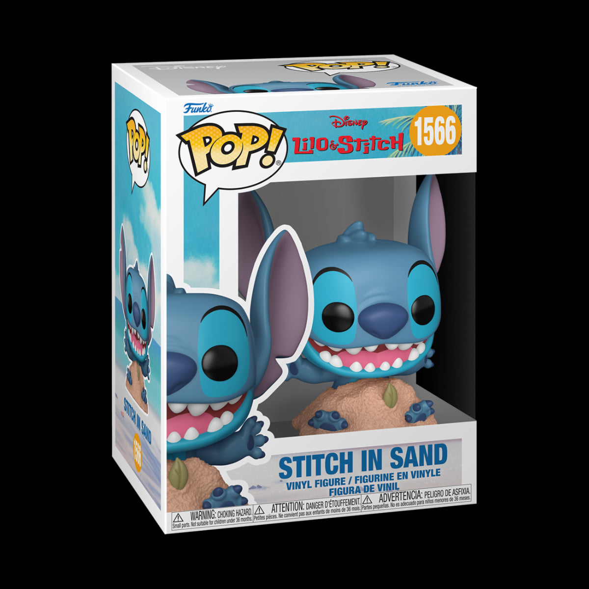 DISNEY: LILO & STITCH - POP FUNKO VINYL FIGURE 1566 STITCH IN SAND 9CM