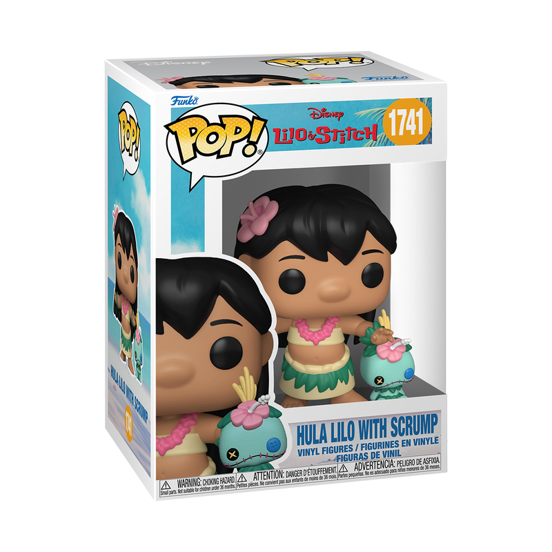 LILO & STITCH S5 - POP FUNKO VINYL FIGURE 1741 HULA LILO WITH SCRUMP 9CM