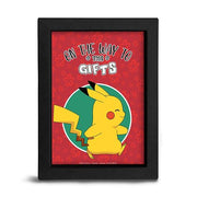 TGGKRA113 - POKEMON - BLACK KRAFT FRAME (15X20) - ON THE WAY TO THE GIFTS