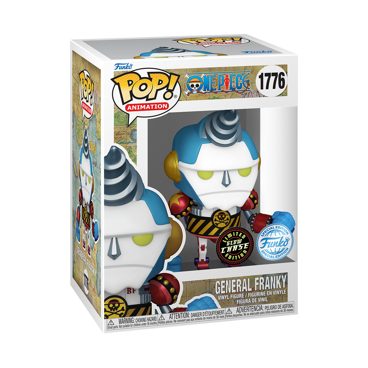 ONE PIECE - POP FUNKO VINYL FIGURE 1176 GENERAL FRANKY - CHASE 9CM CARTOOMICS 2024EXCL