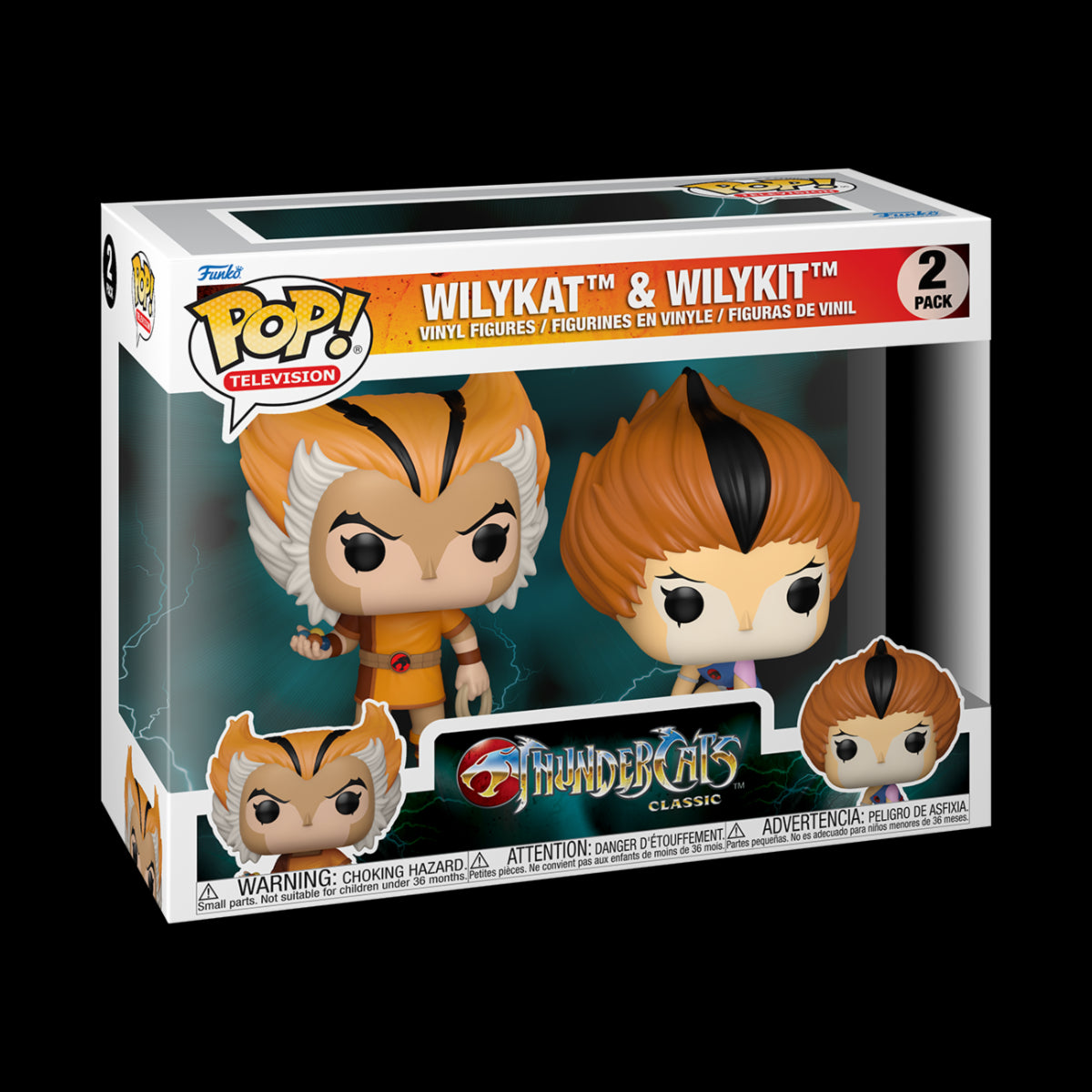 THUNDERCATS - POP FUNKO VINYL FIGURE 2-PACK - WILYKAT/WILYKIT 2PK 9CM