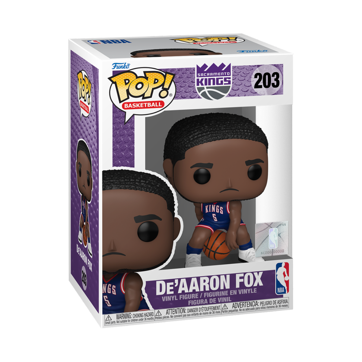 NBA - POP FUNKO VINYL FIGURE 203 DE AARON FOX (KINGS) (CE 24) 9CM