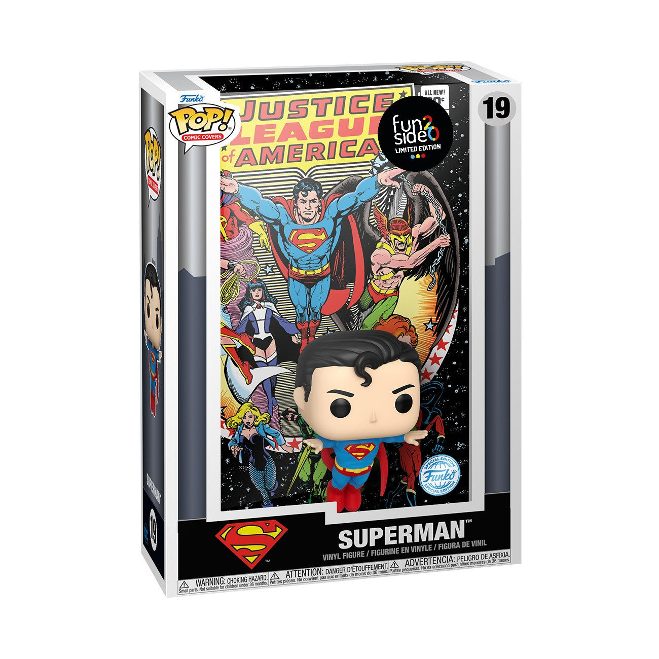 DC COMICS - POP FUNKO COMIC COVERS VINYL FIGURE 19 JUSTICE LEAGUE #217 9CM FUNSIDE20 EXCL