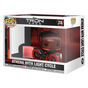 TRON: ARES - POP FUNKO RIDE VINYL FIGURE 316 ATHENA WITH LIGHT CYCLE 15CM
