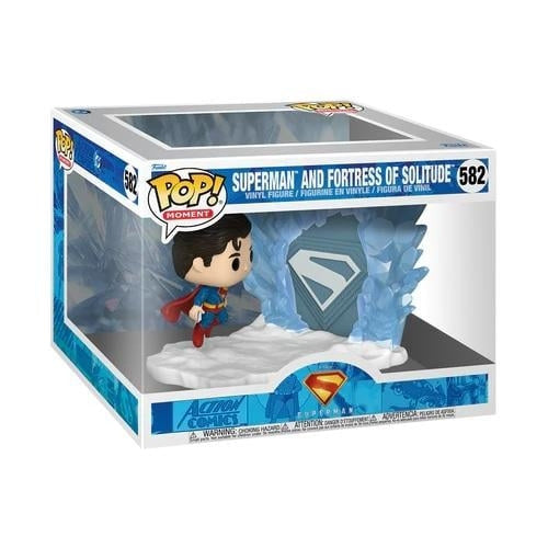DC COMICS: SUPERMAN (2025) - POP FUNKO MOMENT VINYL FIGURE 582 SUPERMAN AND FORTRESS OF SOLITUDE 9CM