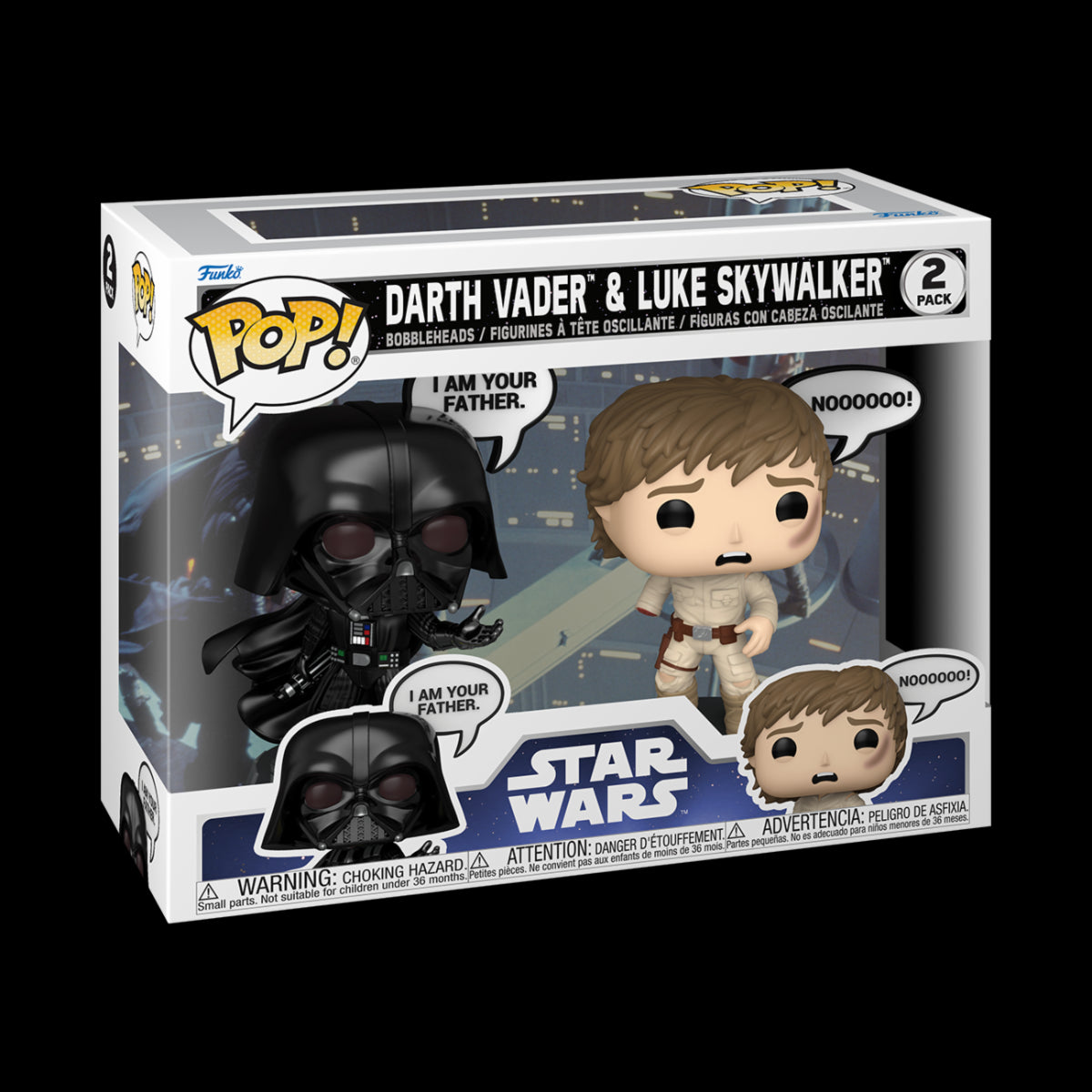 STAR WARS - POP FUNKO VINYL FIGURE 2-PACK VADER & LUKE 9CM