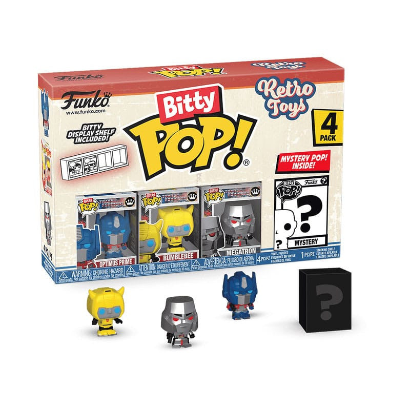 75447 - RETRO TOYS - FUNKO BITTY POP VINYL FIGURE - TRANSFORMERS (4PK)