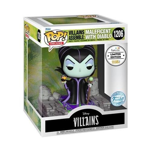 DISNEY: VILLAINS - POP FUNKO DELUXE VINYL FIGURE 1206 MALEFICENT W/DIABLO (ASSEMBLE) GA EXCL
