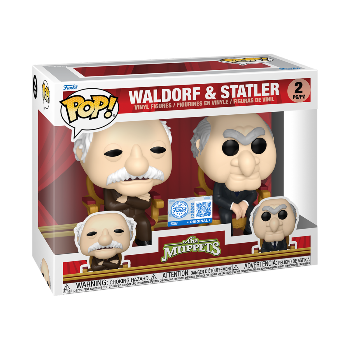 MUPPETS - POP FUNKO VINYL FIGURE 2-PACK - WALDORF AND STATLER 9CM