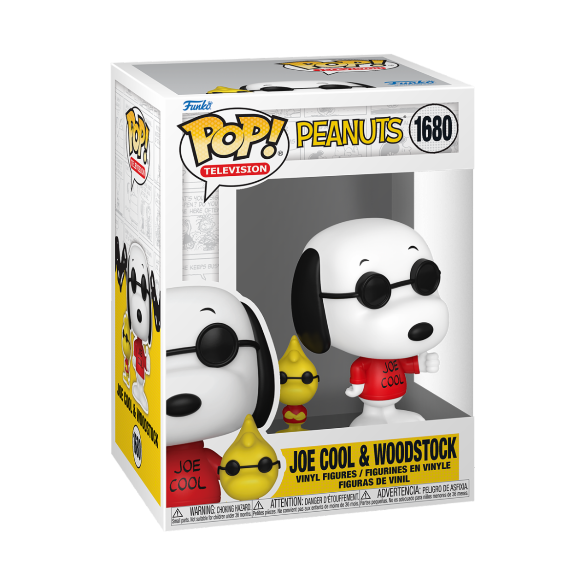 PEANUTS - POP FUNKO VINYL FIGURE 1680 JOE COOL W/WOOSTOCK 9CM