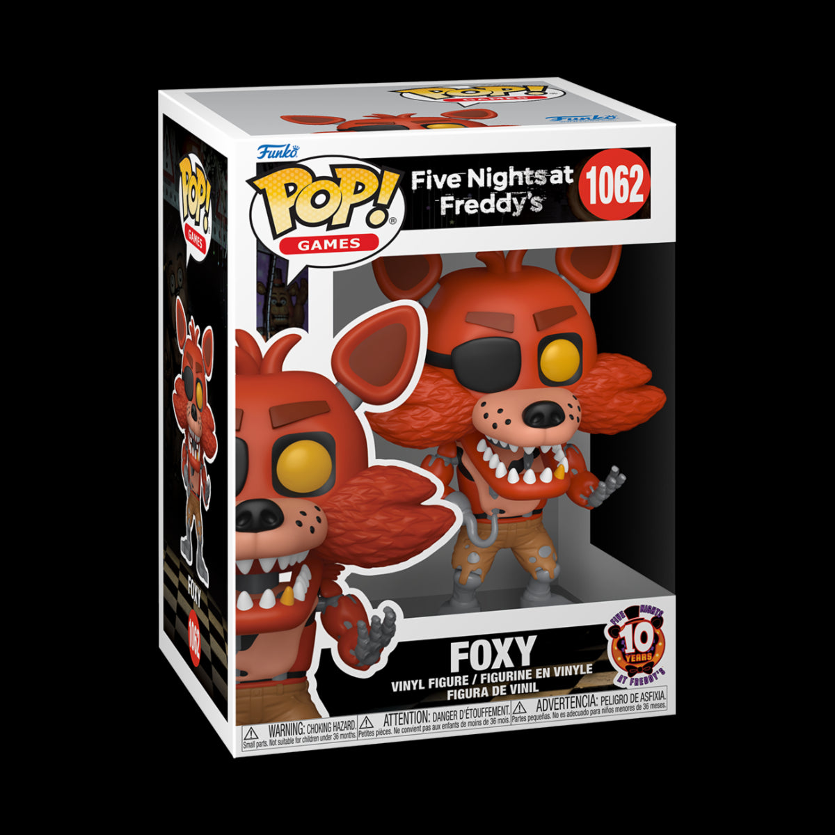 FIVE NIGHTS AT FREDDY'S: 10TH ANNIVERSARY - POP FUNKO VINYL FIGURE 1062 FOXY 9CM