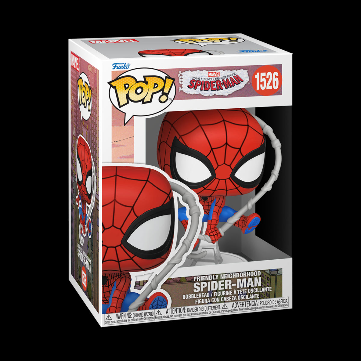 MARVEL: YOUR FRIENDLY NEIGHBORHOOD SPIDER-MAN - POP FUNKO VINYL FIGURE 1526 SPIDER-MAN (FINAL SUIT) 9CM