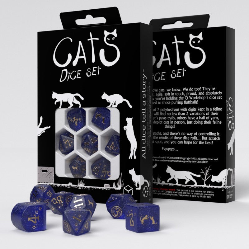 RCAT04 - SET 7 DADI - CATS MODERN DICE SET: MEOWSTER