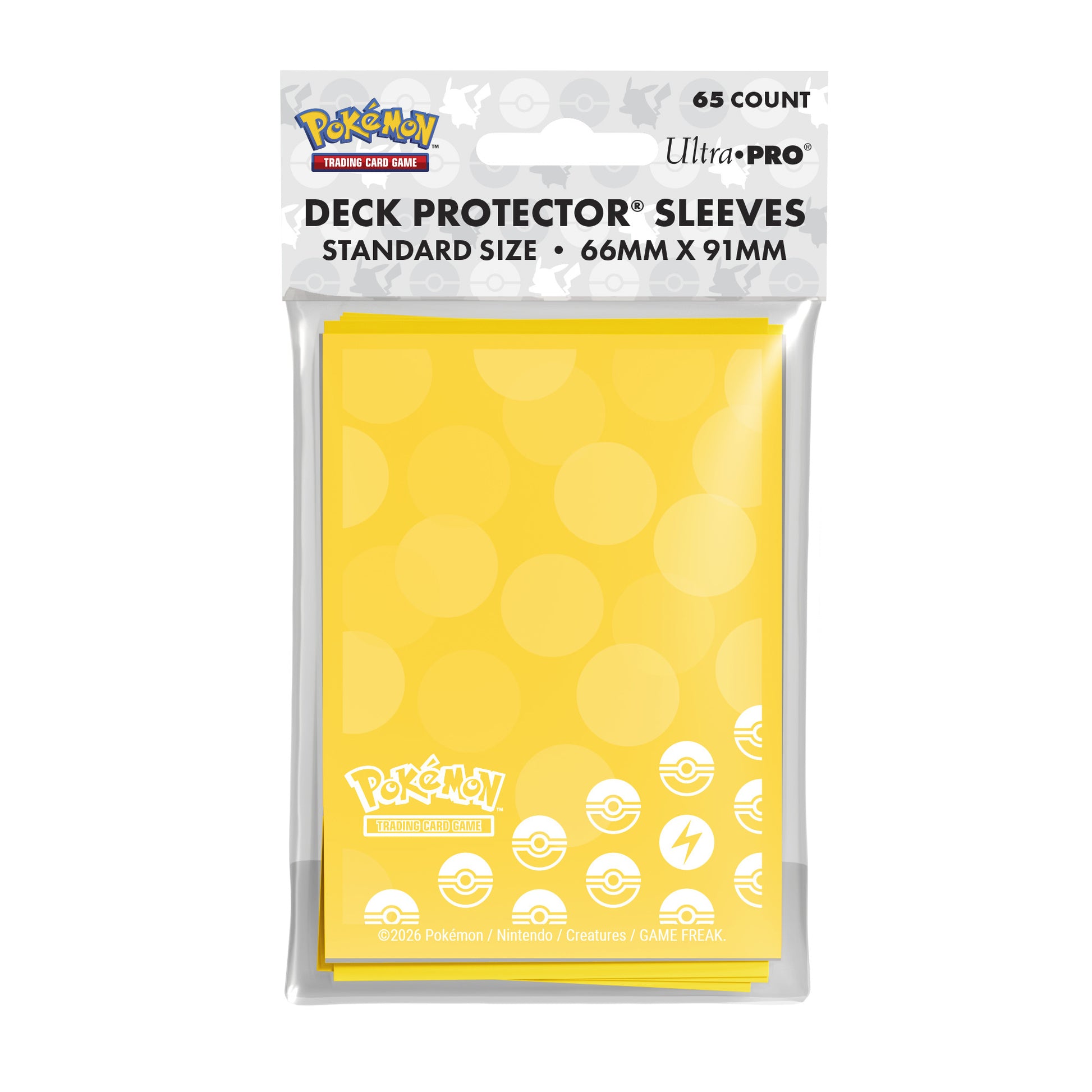 16745 - 65 DECK PROTECTOR SLEEVES - POKEMON - LIGHTNING TYPE