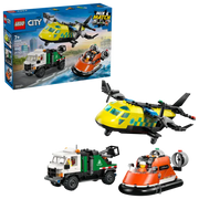 60505 - CITY GREAT VEHICLES - REMIX AEREO, CAMION DI SERVIZIO E HOVERCRAFT