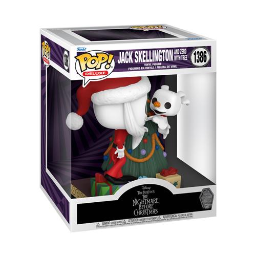 DISNEY - NIGHTMARE BEFORE CHRISTMAS: 30TH ANNIVERSARY - POP FUNKO DELUXE VINYL FIGURE 1386 JACK & ZERO W/TREE