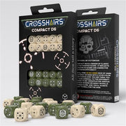 STCA03 - SET 20 DADI D6 COMPACT - CROSSHAIRS - BEIGE/OLIVA