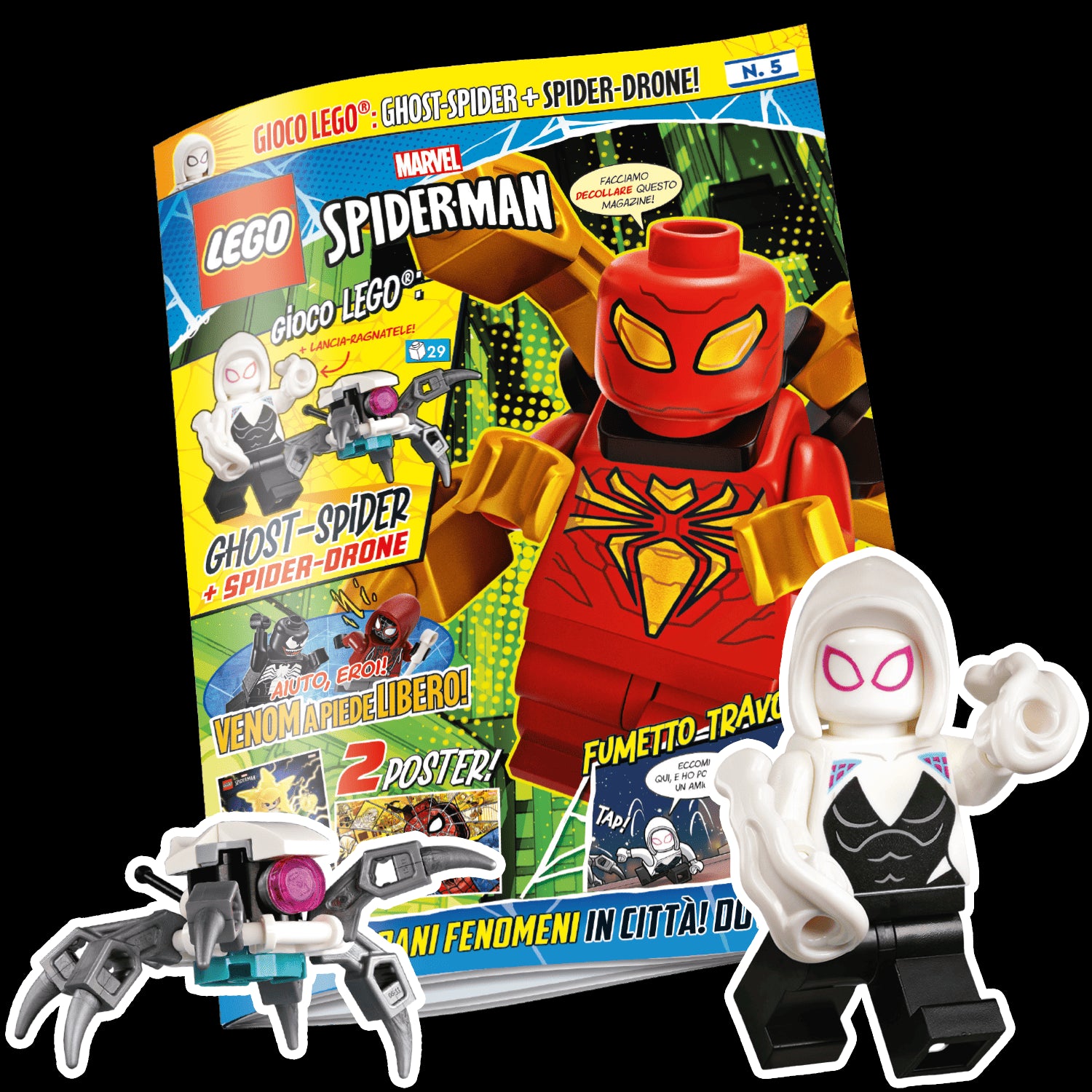 LEGO SPIDER-MAN N.5 - GHOST-SPIDER + SPIDER-DRONE